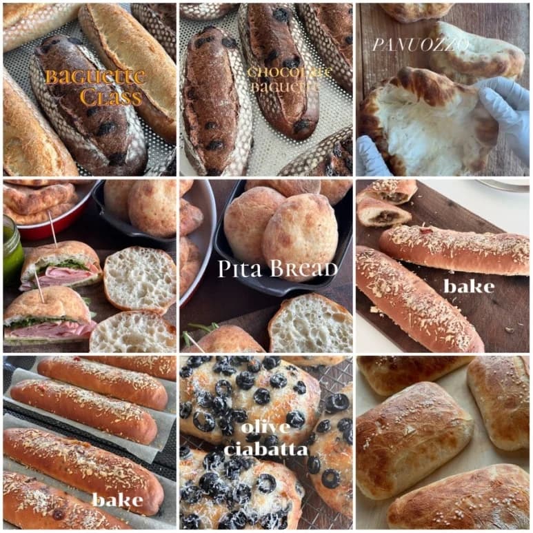 A collection of breads made at Fragrance Jeju